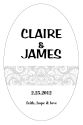 Paisley Oval Wedding Labels